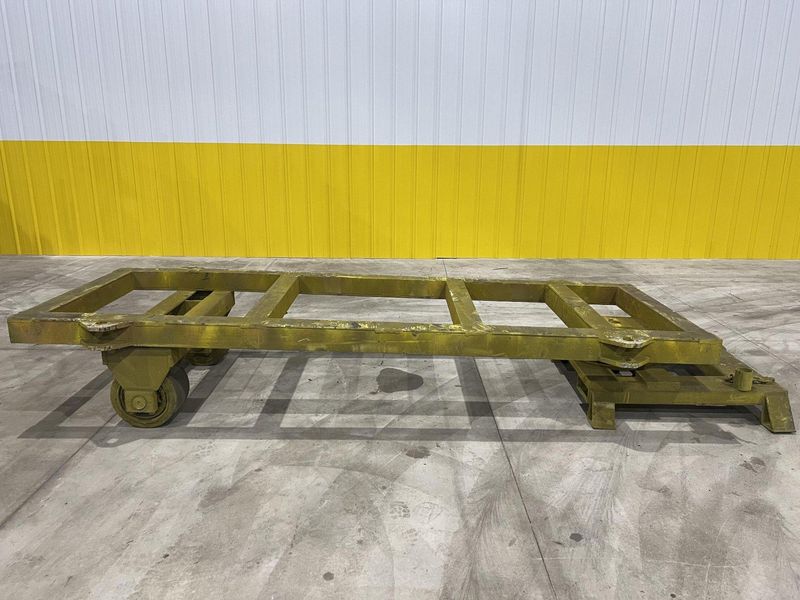 10,000 LBS X  42" X 120" HEAVY DUTY MOBILE TRANSFER CART WITH FORK POCKETS: STOCK #20244