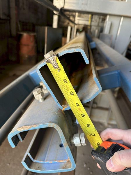 1000 LBS X 13' x 36' GORBEL OVERHEAD CRANE SYSTEM, WITH RUNWAY RAILS & PNEUMATIC BUDGET HOIST: S