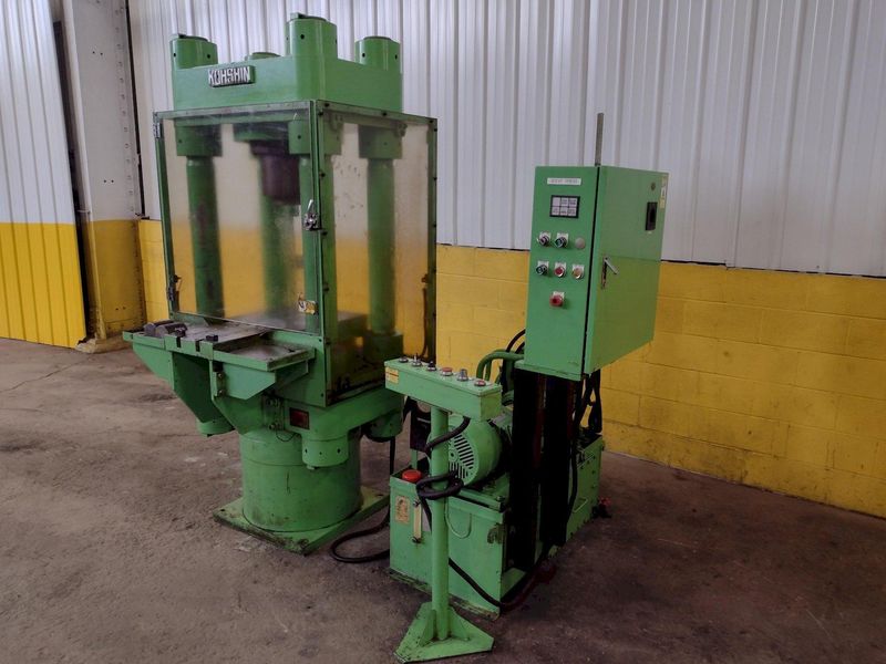 300 TON KOHSHIN MODEL #300TF HYDRAULIC 4-POST PRESS 6.5" STROKE: STOCK #16214