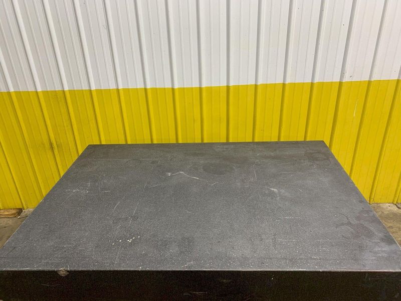 6' X 4' X 8.5" BLACK GRANITE PRECISION LAYOUT SURFACE PLATE WITH STAND: STOCK 16236