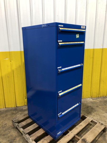 5 DRAWER EQUIPTO 22" X 28" X 59" TOOL STORAGE CABINET: STOCK #16629