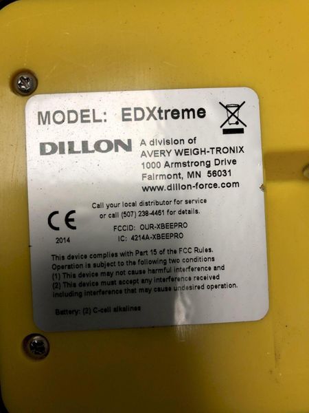 25,000 LBS DILLON ED-XTREME CRANE SCALE & WIRELESS READOUT CONTROLLER: STOCK #16799