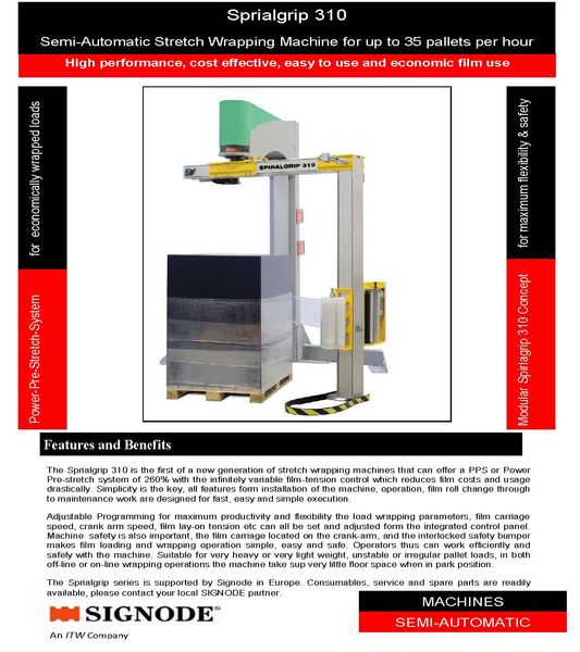 Stretch Wrapping Machine, Signode