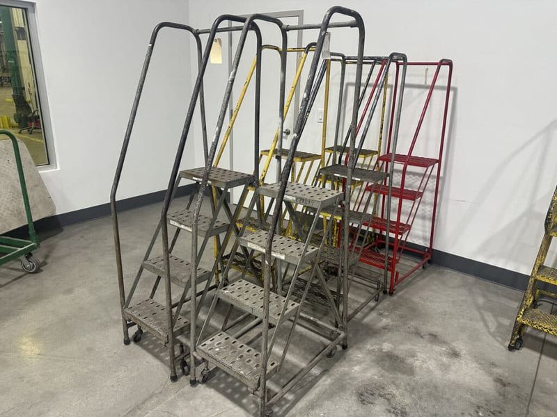 4ft Rolling Metal Staircase Ladders (6 available)