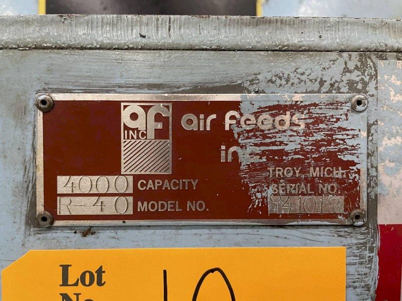 4000 lbs x 18" Wide Air Feeds Inc. Motorized Coil Reel