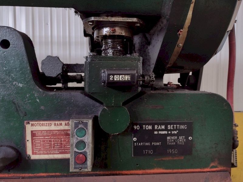 90 TON X 10' CHICAGO D&K MODEL #810-L MECHANICAL BRAKE WITH AIR CLUTCH: STOCK 16343