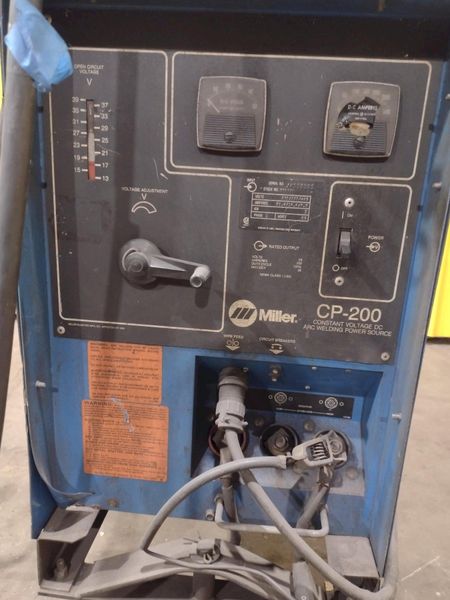 200 AMP MILLER MODEL #CP-200 DC ARC WELDER &  S-22 WIRE FEEDER: STOCK #19659