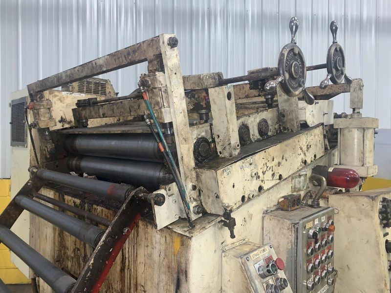 40" WIDE X .190" ROWE MODEL #C9-40 POWERED 5 ROLL COIL STRAIGHTENER: STOCK #13909