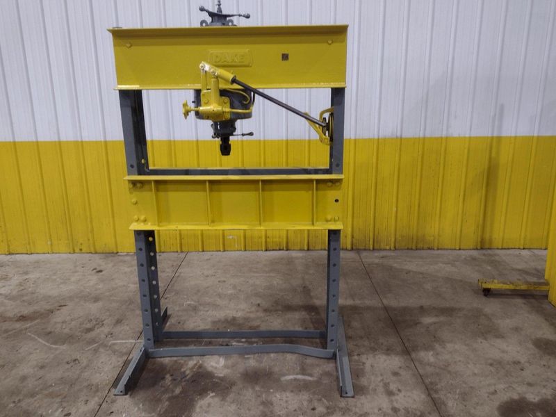 75 TON DAKE MODEL #75H HAND OPERATED HYDRAULIC H-FRAME SHOP PRESS: STOCK #23356