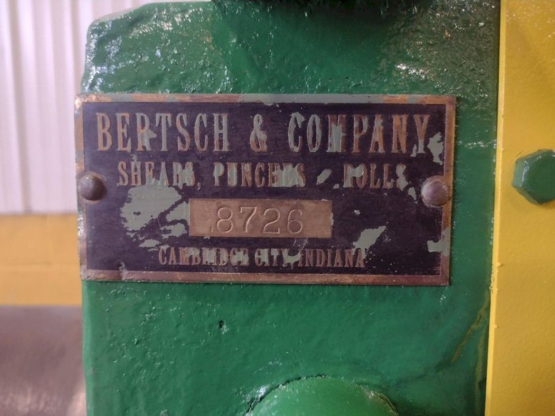 8' X 5/16" BERTSCH MODEL #8 INITIAL PINCH PLATE ROLL: STOCK #16583