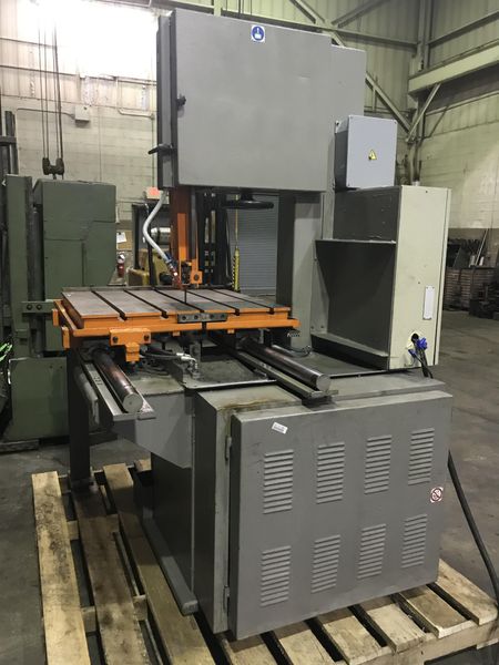 USED FRIGGI MODEL 104FG 500 POWERED TABLE HEAVY DUTY VERTICAL BLOCK & PLATE SAW, YEAR 1999 STOCK