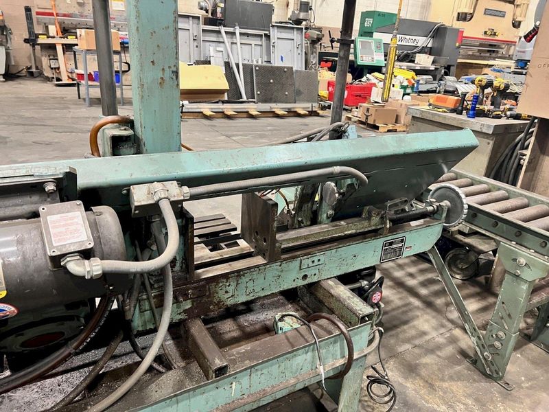 USED W.F. WELLS 10" X 17" HORIZONTAL DUAL POST SEMI-AUTOMATIC BANDSAW MODEL W-10-1, Stock# 11070
