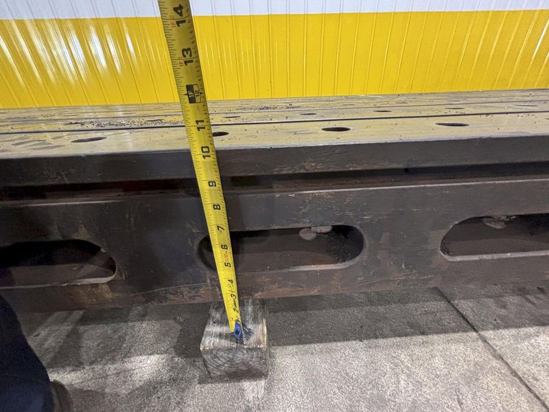 24' X 4' HEAVY DUTY T-SLOTTED PLANER MILL TABLE / FLOOR PLATE: STOCK #23014