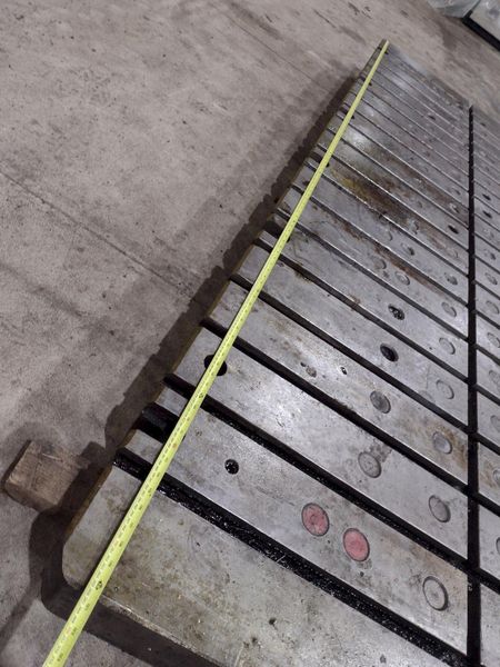 120" X 48" X 6" T-SLOTTED PRESS BOLSTER PLATE: STOCK #22522