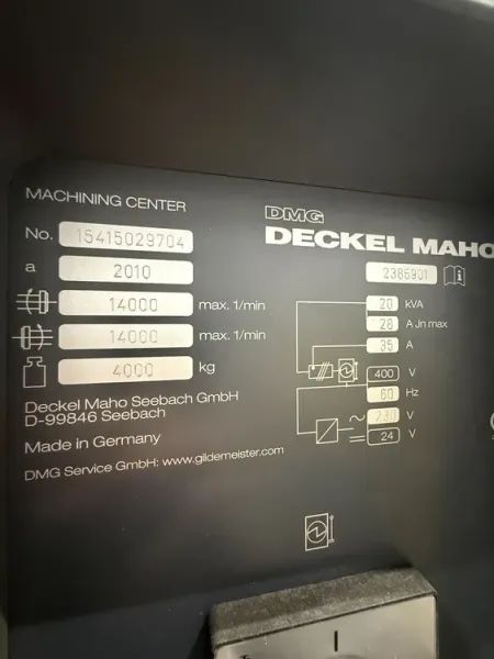 Used DMG MORI DMC 835 V