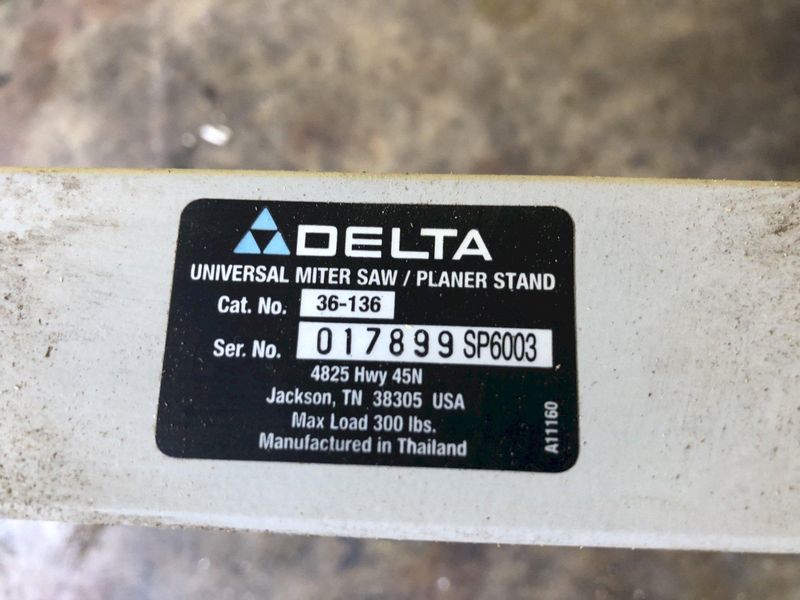 12" DELTA MODEL 36-255L COMPOUND LASER MITER SAW WITH STAND: STOCK 19214