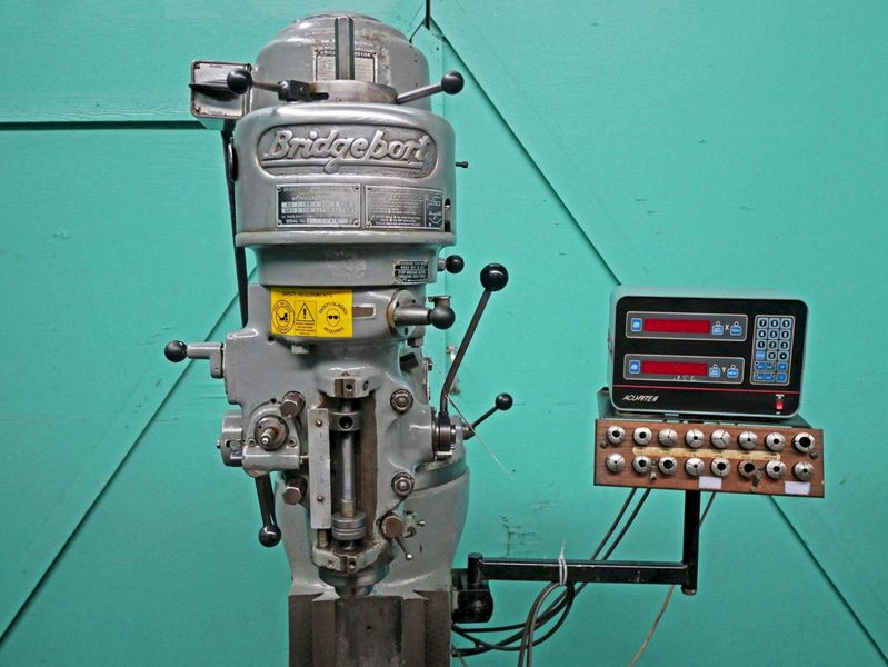 Bridgeport 9" x 48" 8-Speed Step-Pulley Vertical Milling Machine, Series I