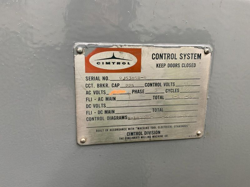 #550- 20 CINCINNATI HORIZONTAL VERCIPOWER MILL:  STOCK #79751
