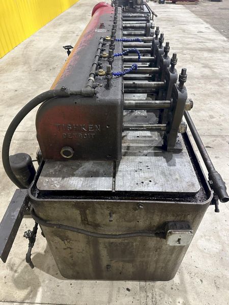 12 STAND X 1.375" TISHKEN MODEL #12-MLW1-3/8 ROLLFORMER 8" ROLL SPACE: STOCK #20529