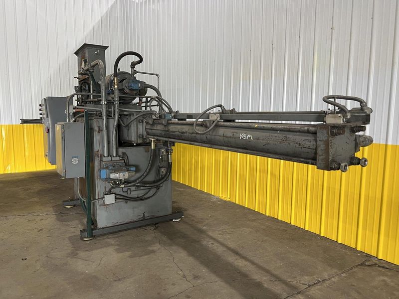 12" X 12" LOGEMANN MODEL #1212 HYDRAULIC SCRAP METAL BALER / BRIQUETTER: STOCK #11504