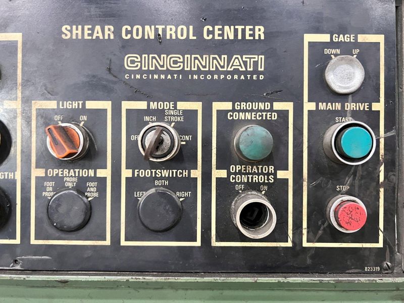 10' X 1/2" CINCINNATI HS500 HYDRAULIC SHEAR WITH FOPBG: STOCK #21757