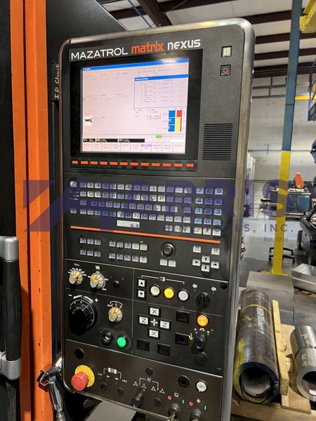 MAZAK QUICK TURN NEXUS 450, MODEL QTN 450-II CNC LATHE WITH 120" CENTERS AND 7" BAR CAPACITY