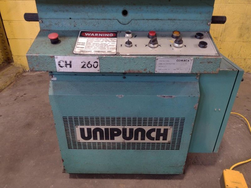 10" X 10" X 3/16 UNIPUNCH MODEL COMACA CH 260 HYDRAULIC ANGLE NOTCHER: STOCK 17381