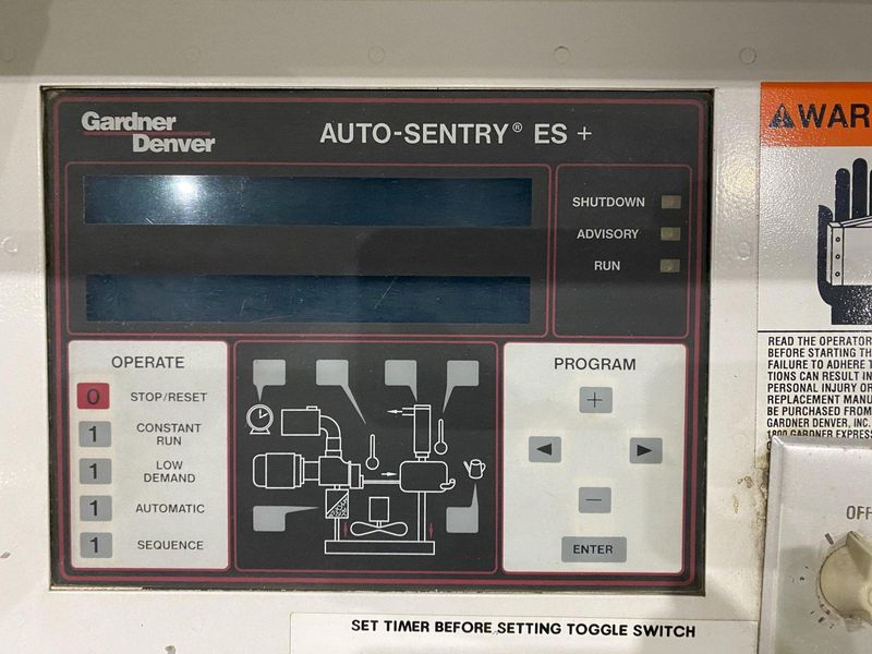 50 HP GARDNER DENVER ROTARY SCREW AIR COMPRESSOR: STOCK #19662