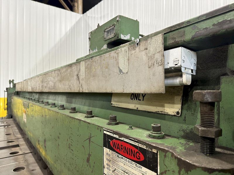 12' X 1/2" WYSONG MODEL #1250 MECHANICAL POWER SQUARING SHEAR: STOCK #19618