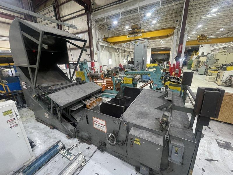 20,000 lbs. x 72 inch USED COE PRESS EQUIPMENT COIL CRADLE STRAIGHTENER FOR SALE, MODEL# CPCC-20