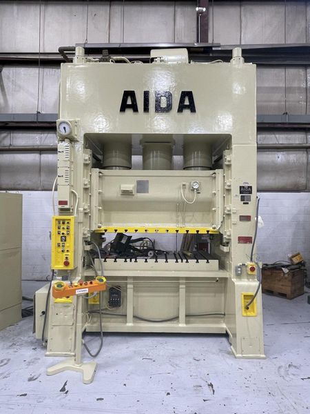 200 ton Aida PDA-20M Used Straight Side Mechanical Metal Stamping Press For Sale, Under Power!