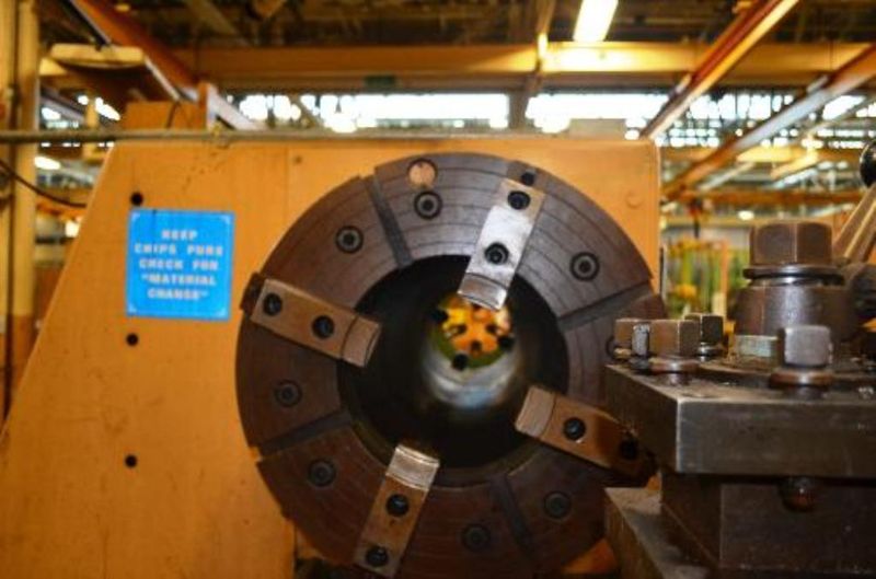 32.5" X 22'/10' LODGE & SHIPLEY HOLLOW SPINDLE DUAL BED LATHE: STOCK #61320