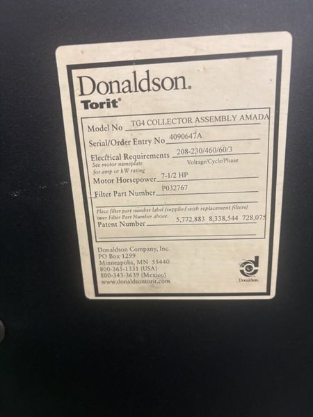Donaldson TG4 PowerCore 7.5HP  Dust Collector