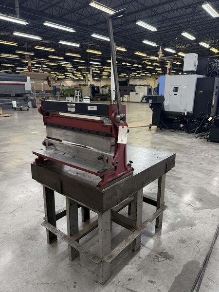 Central Machinery 30″ Shear, Press Brake & Slip Roll, Dake No. 1 Arbor Press, Challenge Machinery Co. 36″ x 48″ x 6″ Cast Iron Layout Surface Plate