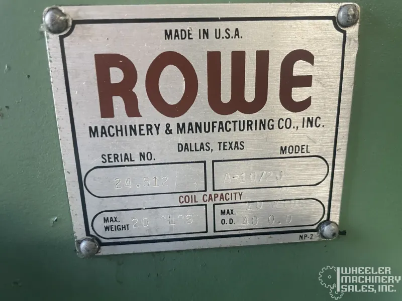 ROWE A-10/2J Powered Straightener #8298 #1