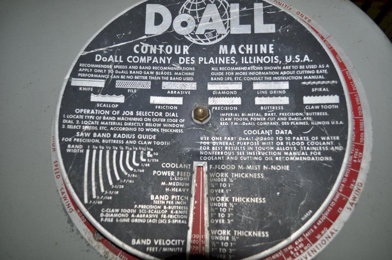 36" DOALL VERTICAL BANDSAW