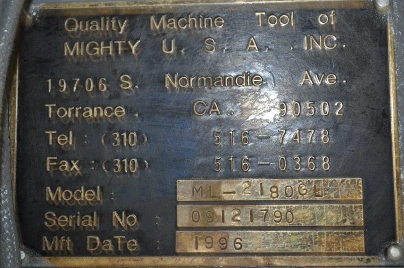 21" x 80"  MIGHTY TURN GAP BED ENGINE LATHE