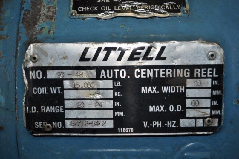 15,000 x 48" LITTELL UNCOILER NON-MOTORIZED