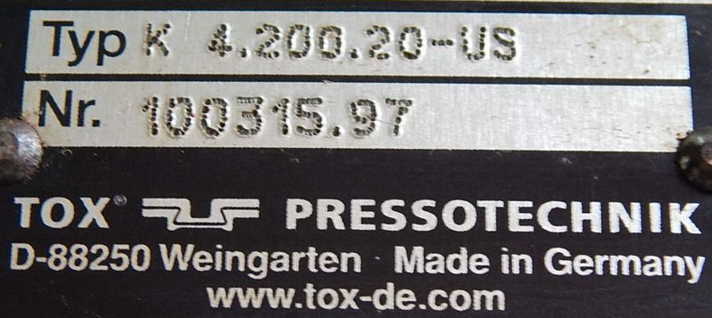 4 TON TOX PRESSOTECHNIK