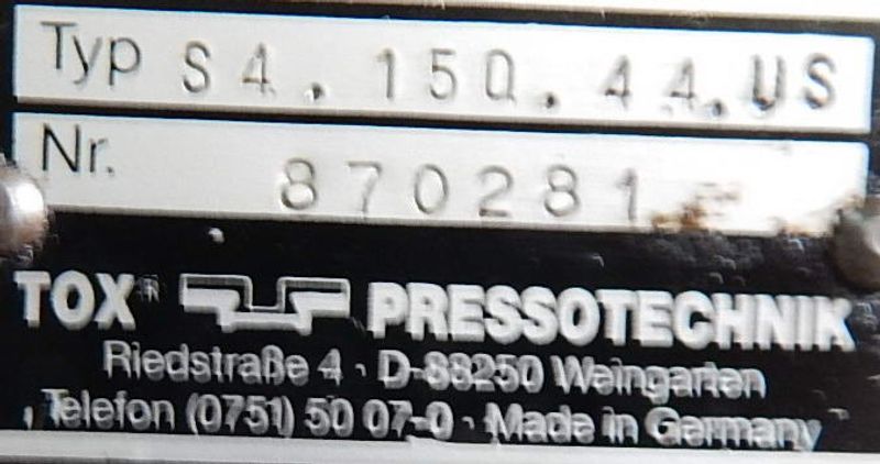 4 TON TOX PRESSOTECHNIK