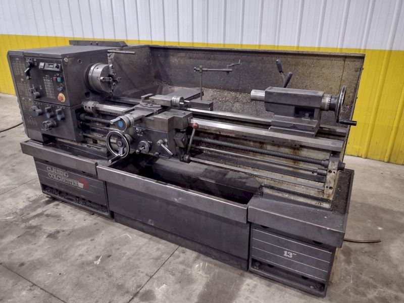 13" X 50" CLAUSING COLCHESTER MODEL #13 ENGINE LATHE 1.65" HOLE: STOCK #23357