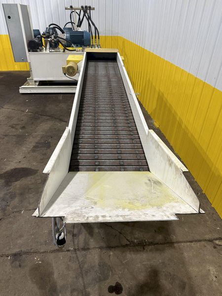 120" X 20" TITAN MODEL #WF049 STEEL BELT PARTS TRANSFER CONVEYOR: STOCK #19457