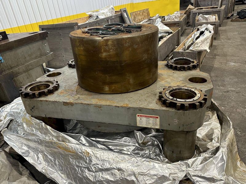 3000 TON NATIONAL (CROSBY GROUP) 4-POST HYDRAULIC PRESS / WIRE ROPE SWAGING MACHINE: STOCK #1945