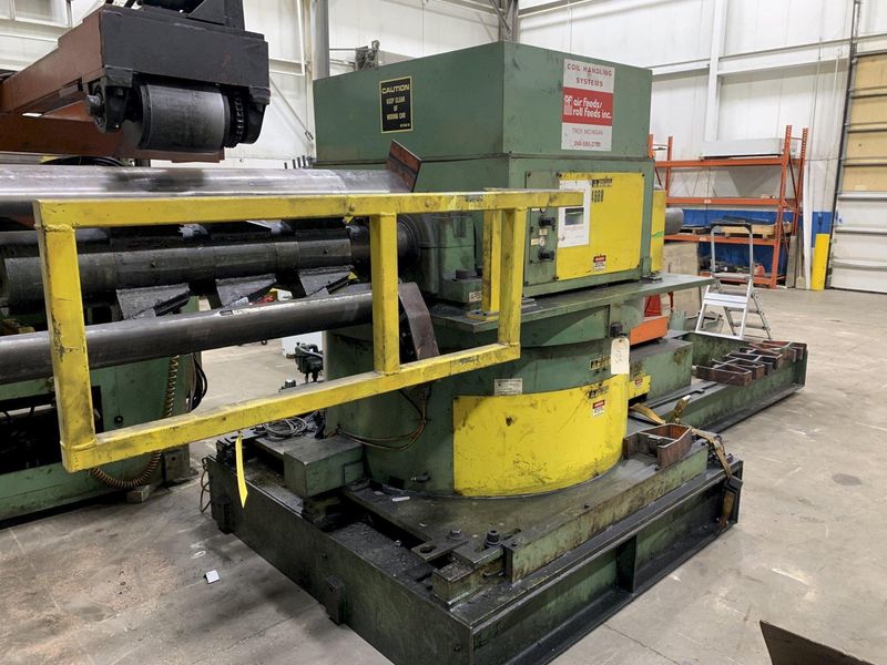 15,000 LBS X 48" WIDE X .080" AIR FEEDS INC REEL AND STRAIGHTENER