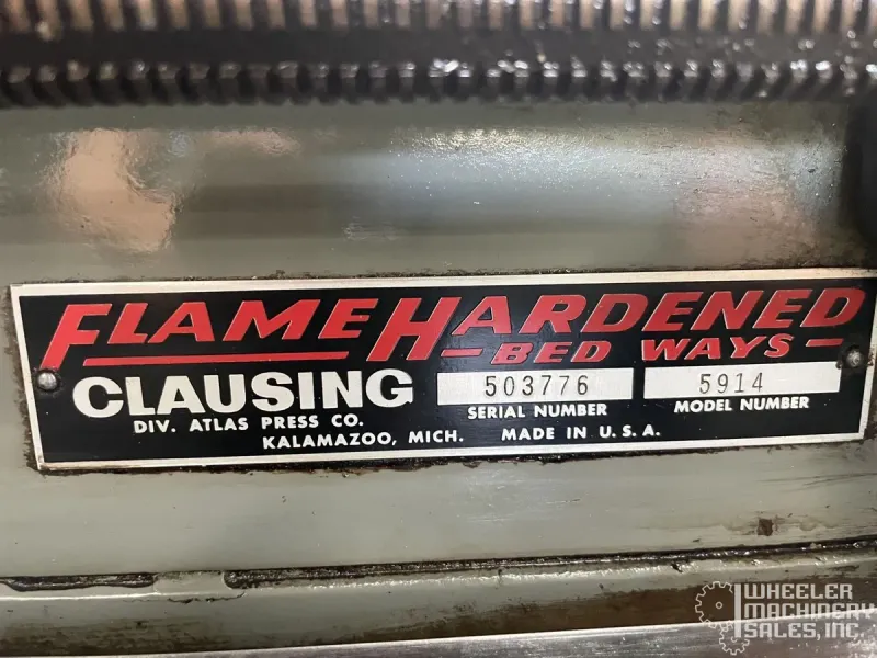 CLAUSING 5914 ENGINE LATHE 12" x 36" #8351 #1