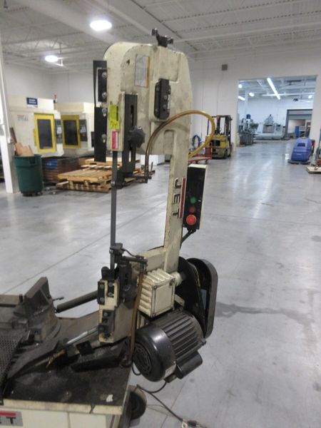 Jet HVBS-710S 7x10-1/2 in. Mitering Horizontal/Vertical Bandsaw, on Portable Steel Base, - Auction Item