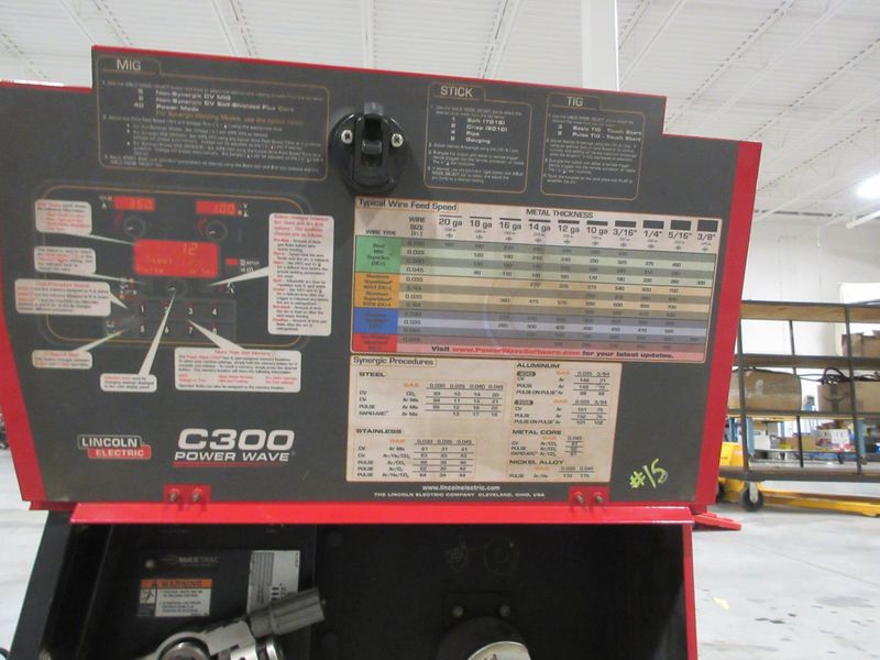 Lincoln Electric Power Wave C300 multi-process power source with an integrated wire feeder- Auction Item