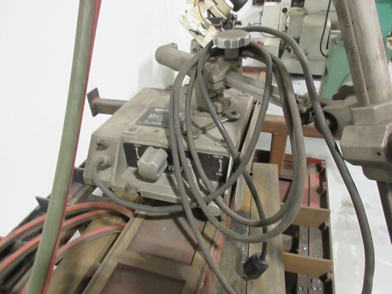 Oxy/Acetylene Torch Track Cutting Table with Victor VCM 200 Motor Unit and Adjustable Torch, Track, and Material Catch Drawers- Auction Item
