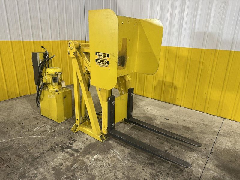 48" HYDRAULIC PALLET INVERTER / FLIPPER / UPENDER MACHINE: STOCK #22798