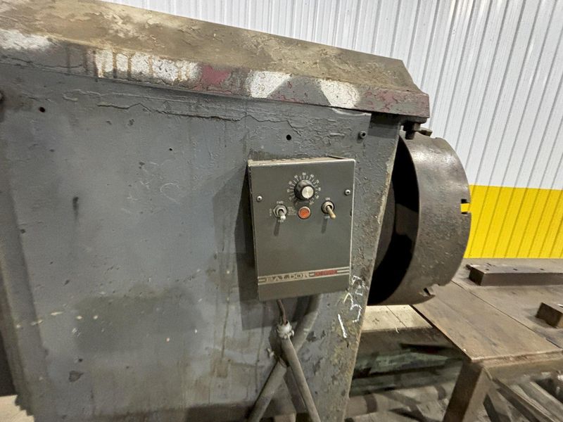 12" HOLLOW SPINDLE DRILCO ROTARY PIPE WELDING POSITIONER W/ MOBILE PIPE STANDS: STOCK #21898